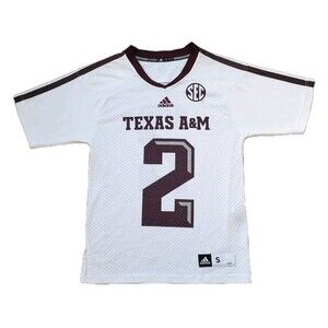 Adidas Texas A&M University Size Small Mens White Jersey #2 SEC Football Manziel